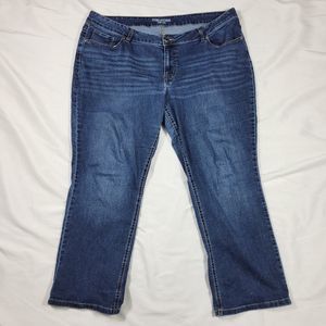 Maurices Womens Straight Leg Jeans Blue mid rise Size 20W short